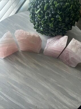 Rose Quartz Book Ends